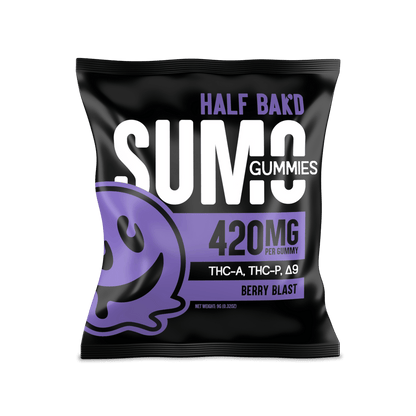 Half Bak'd SUMO D9 Gummies 2ct. Berry Blast