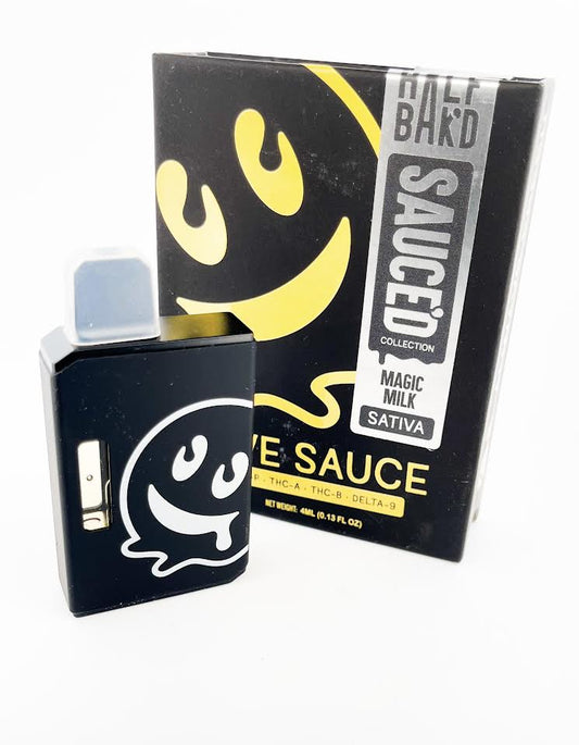 Half Bak'd Live Resin SAUCE'D 4G Disposables Magic Milk